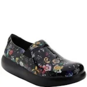 NWT Alegria Black Magical Elly Floral Loafers